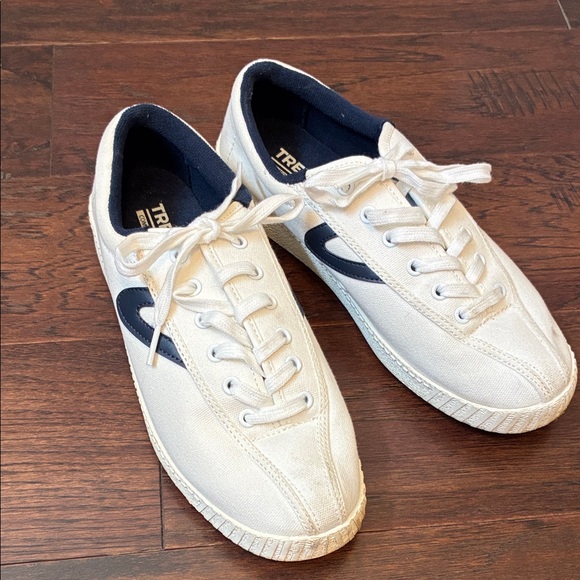 Tretorn White and Navy Sneakers - Picture 1 of 2